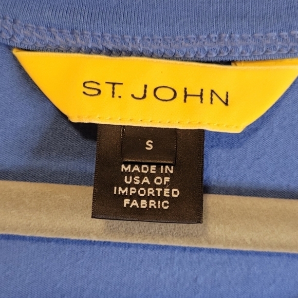 St. JOHN Yellow Label Jewel Gem Bedazzle Embellished Short Sleeve Viscose Small - Picture 4 of 7